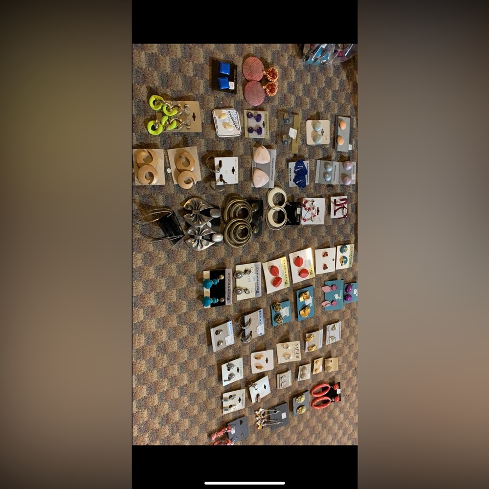 Different sets of earrings